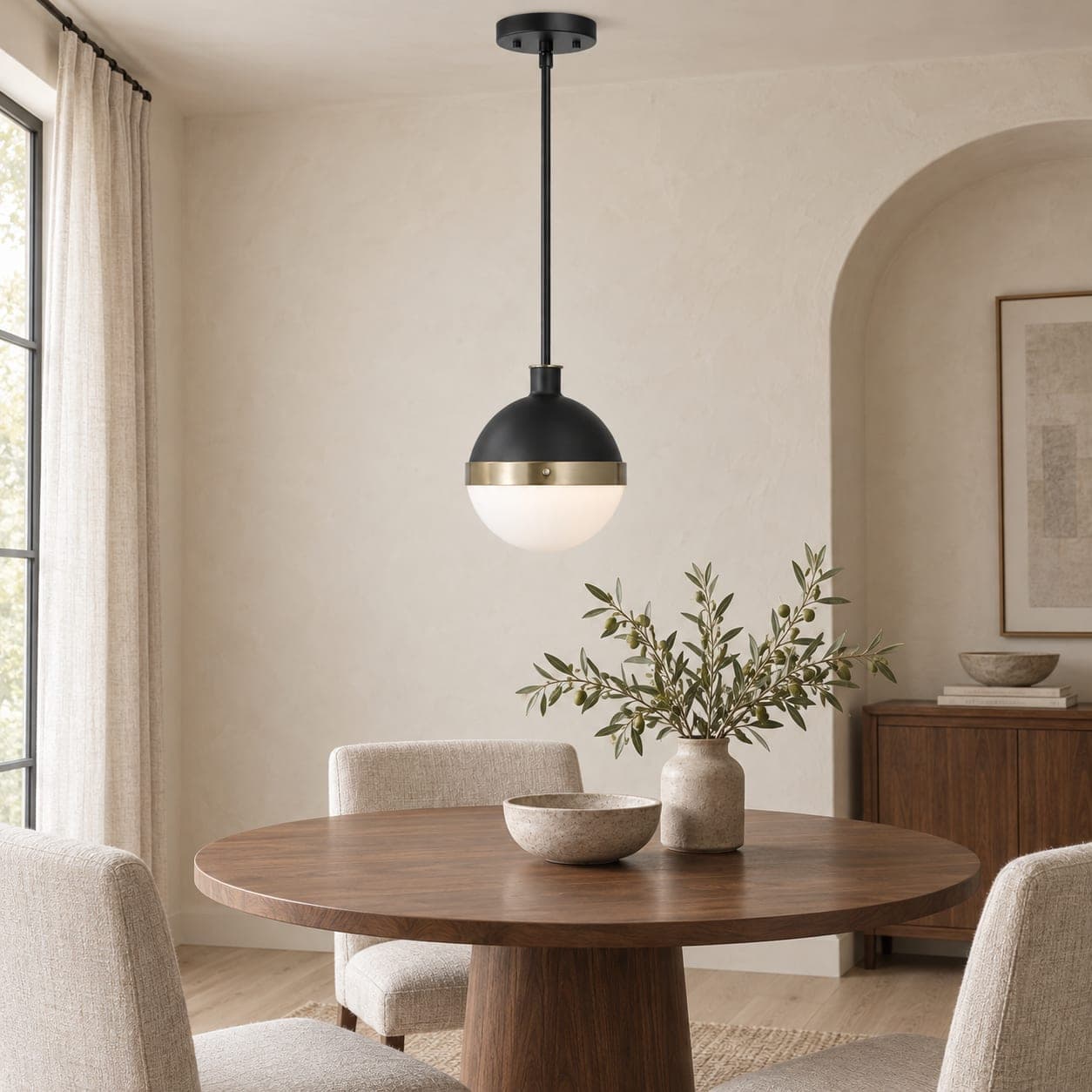 Beckett Pendant Matte White, view 2