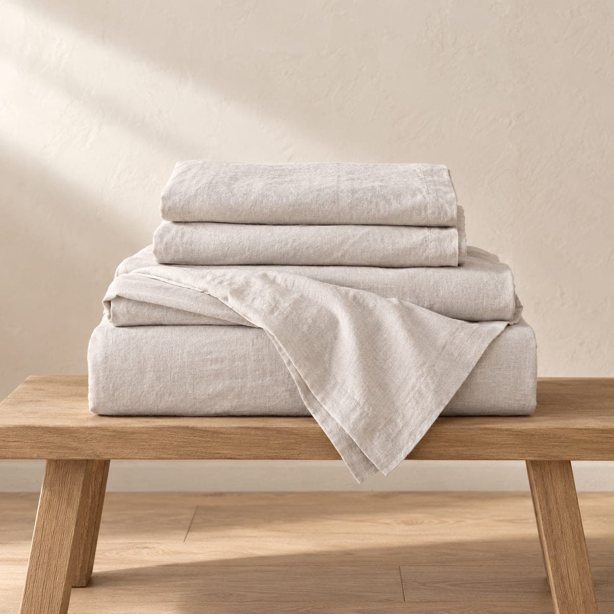 100% French Linen Sheet Set Queen 170GSM Normandy Flax