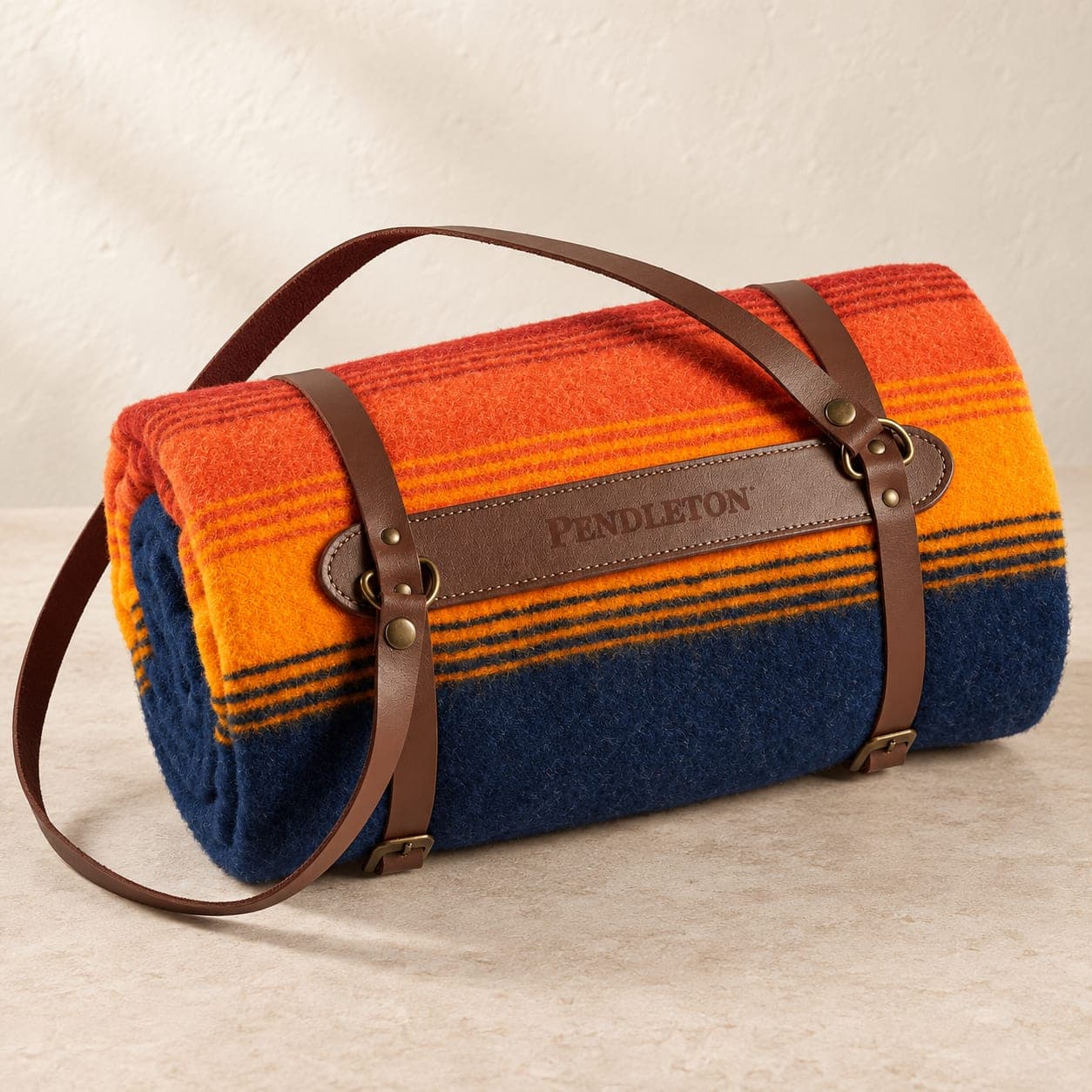 National Park Throw with Leather Carrier