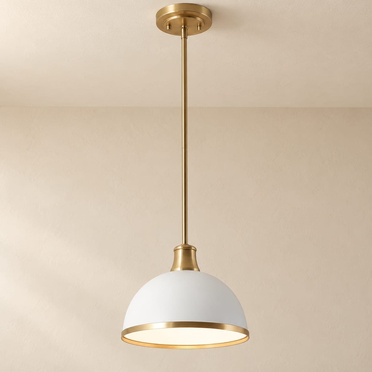 Tapered Shade Pendant Matte Brass