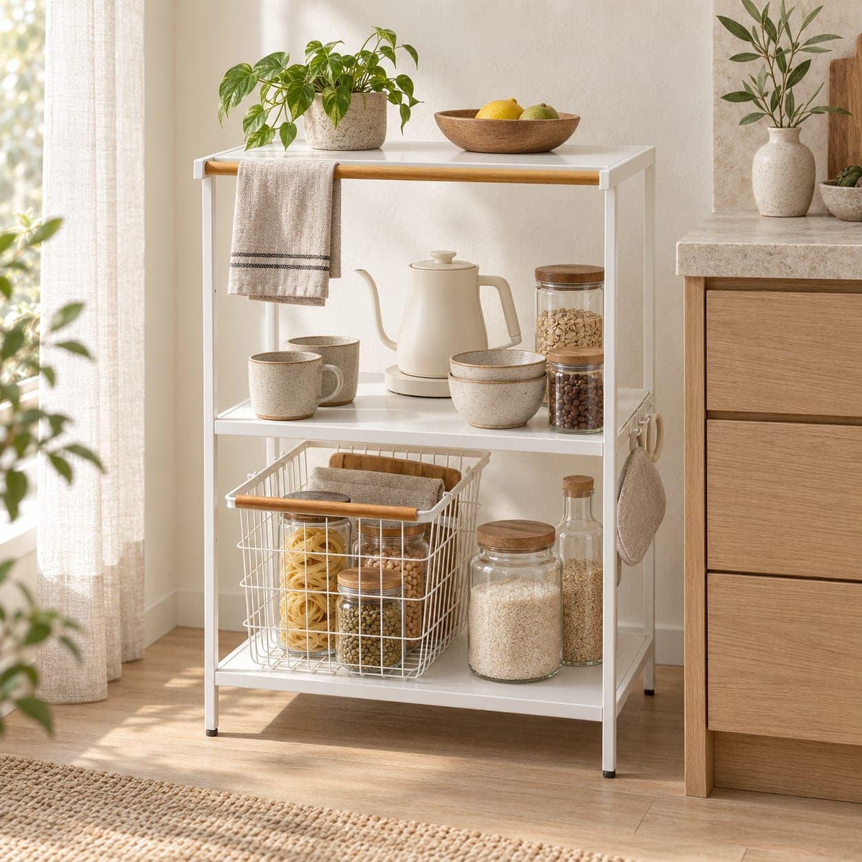 Tower Kitchen Appliance Storage Rack 35in, view 2