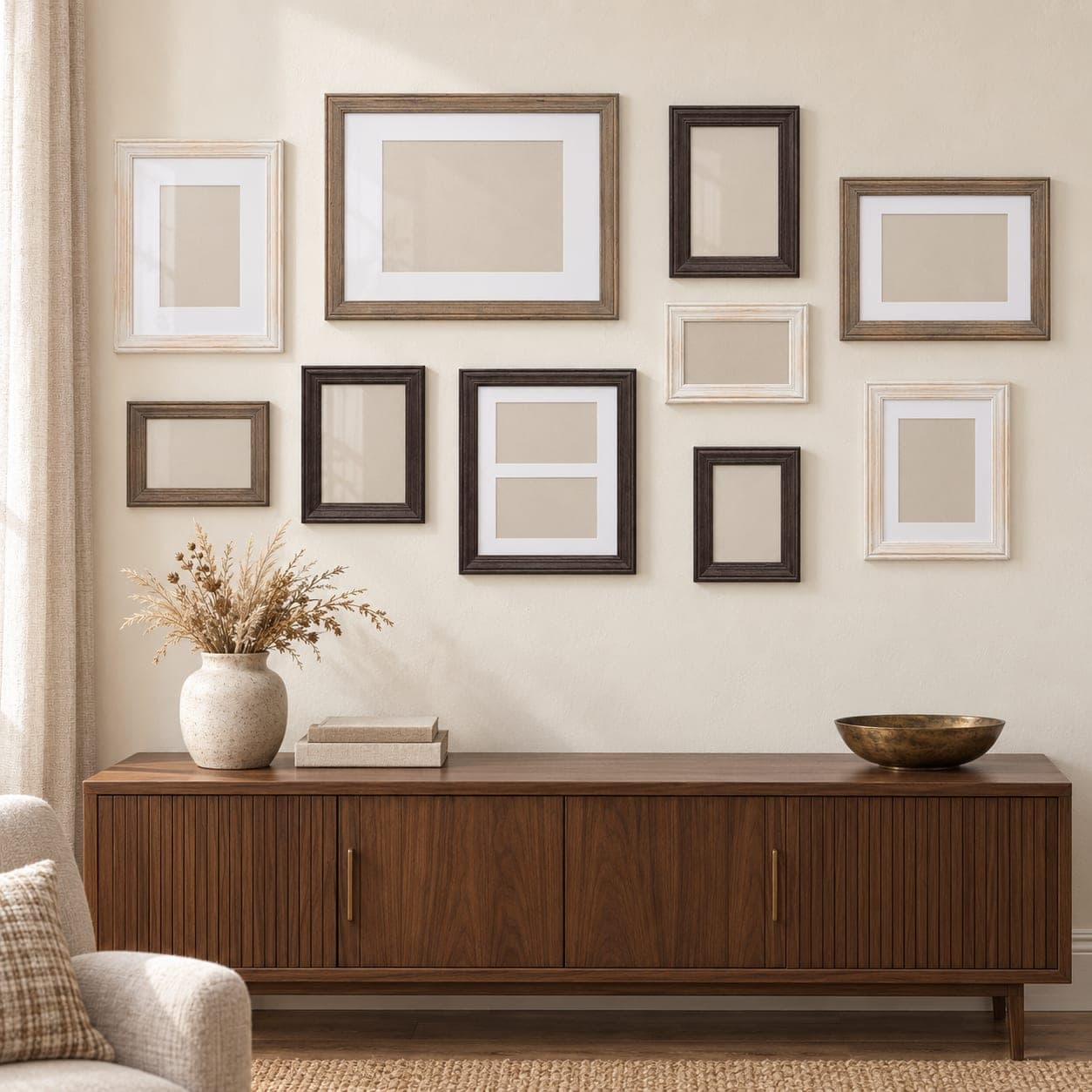 Bordeaux Gallery Wall Kit Set of 10 Three Finishes, view 2