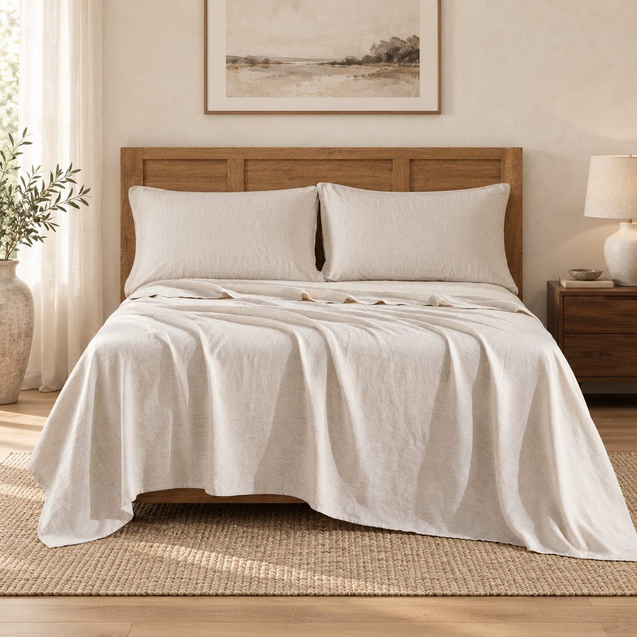 100% French Linen Sheet Set Queen 170GSM Normandy Flax, view 2