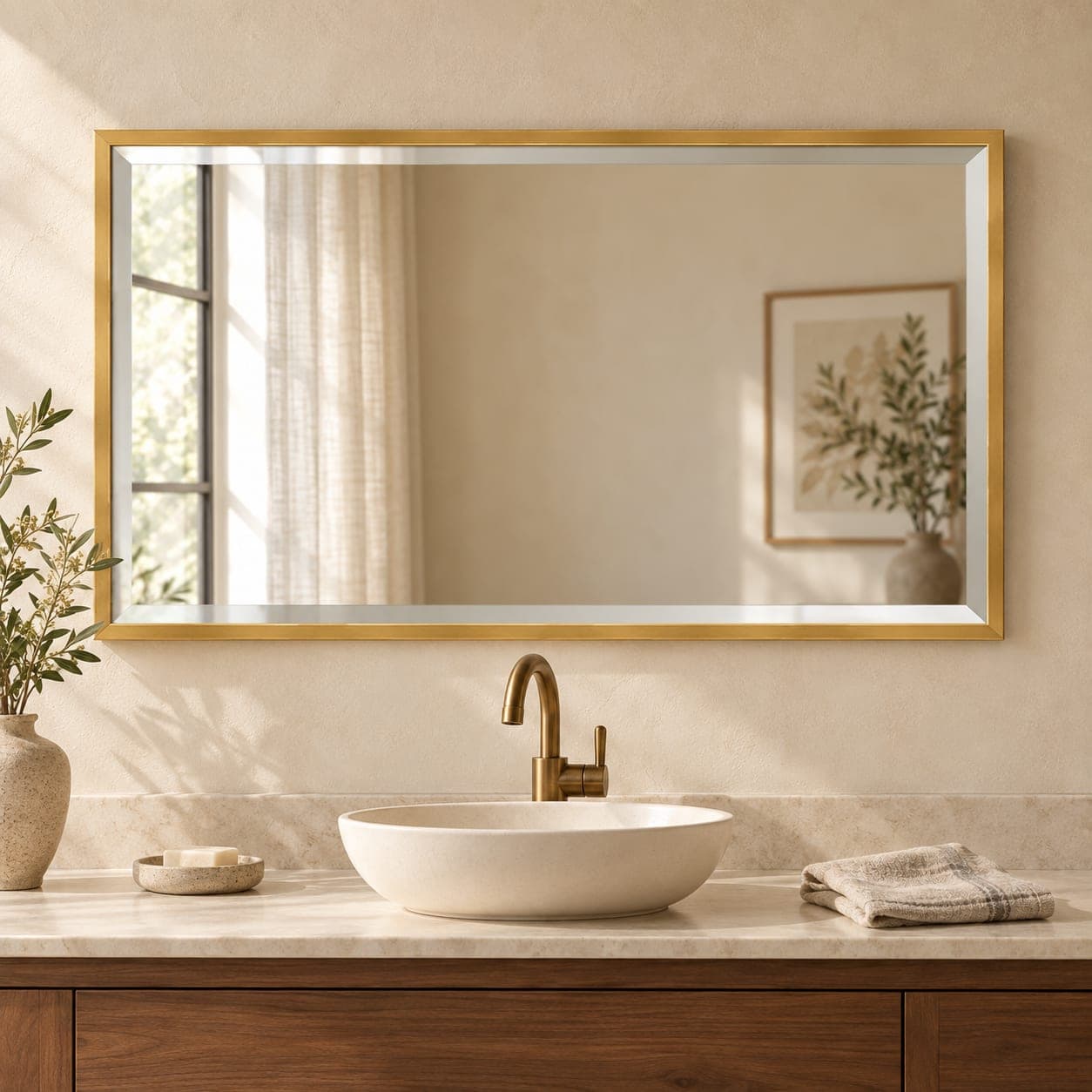 Svelte Beveled Mirror, view 2