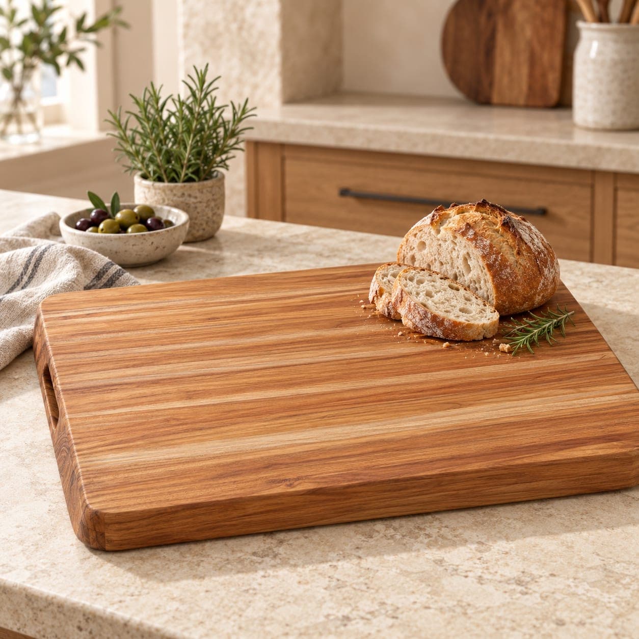 Teak Cutting Board XL 24x18, view 2