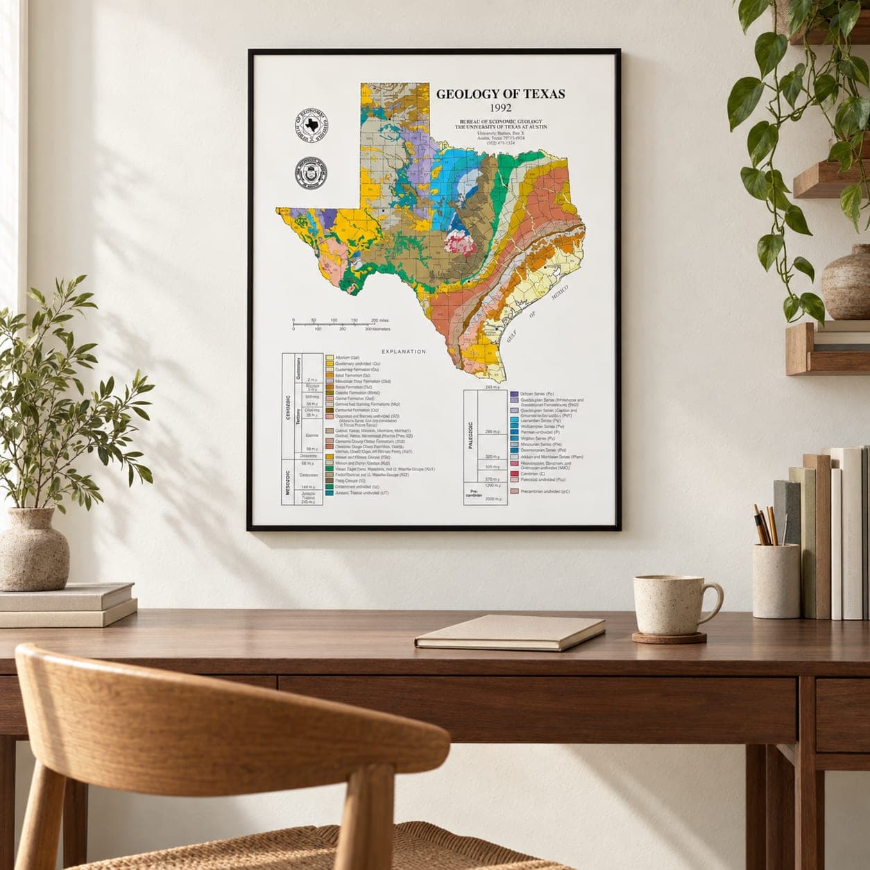 Texas Geologic Map Print, view 2