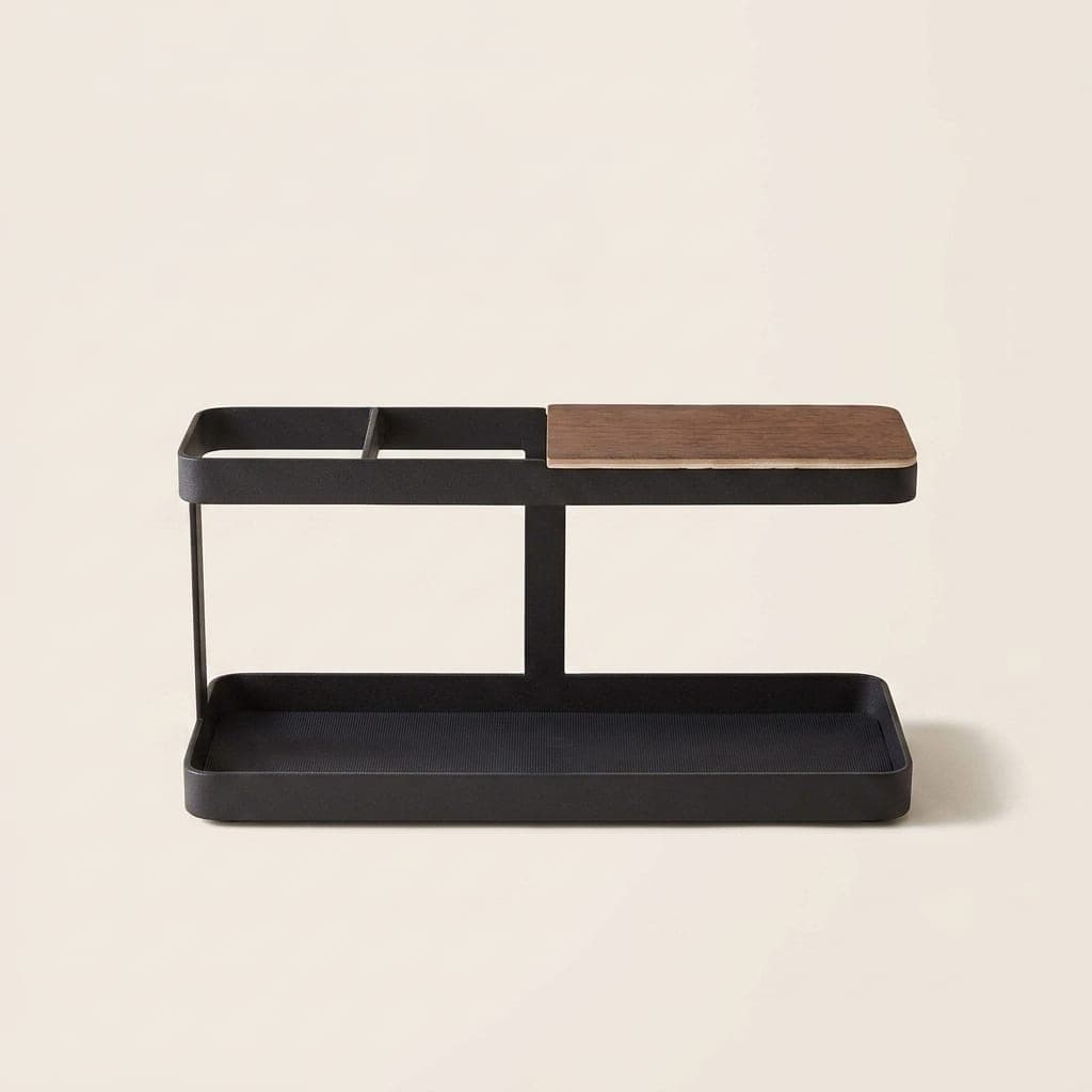 Tower Desk Bar Wood and Steel Organizer