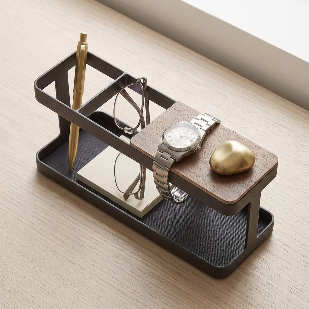 Tower Desk Bar Wood and Steel Organizer, view 2