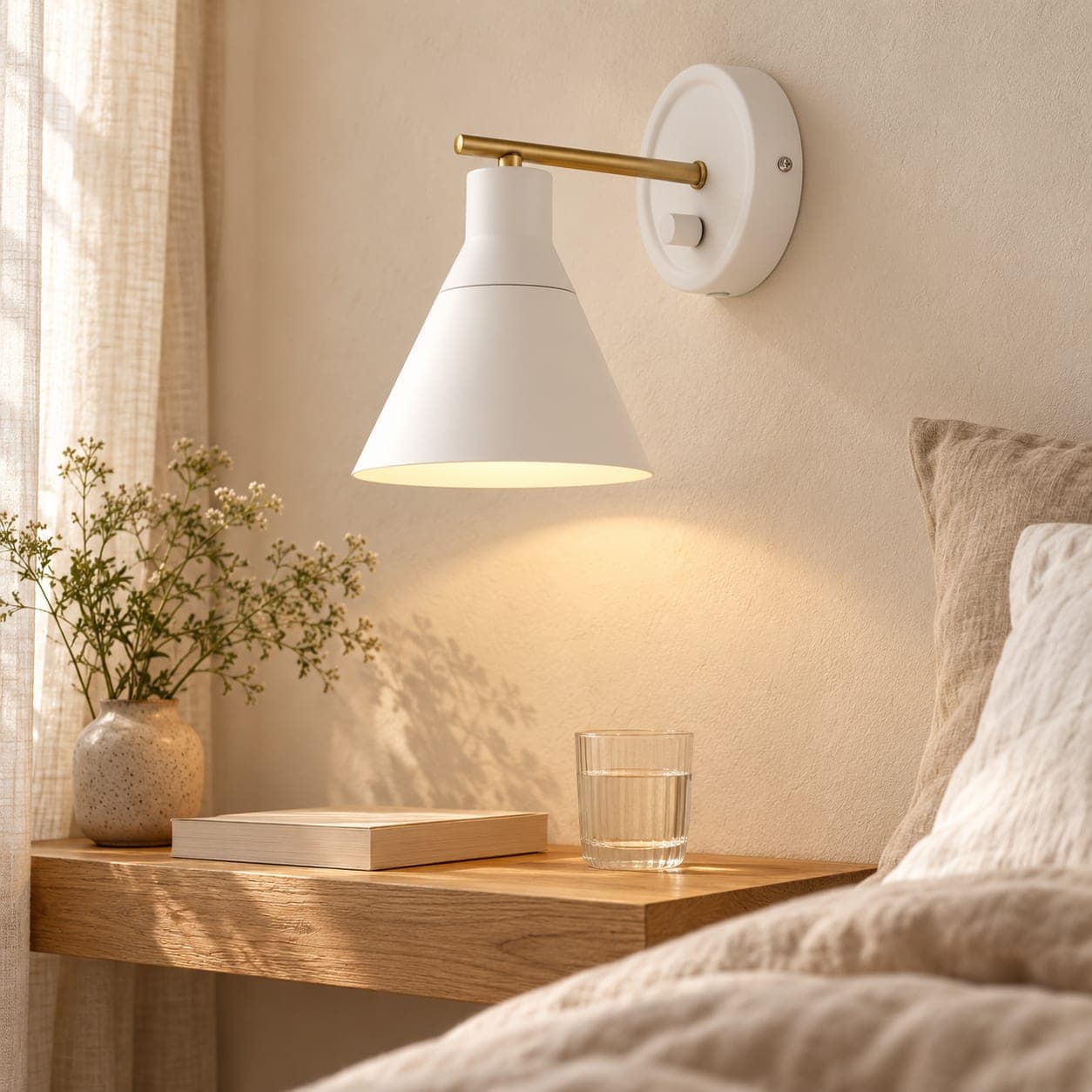 Tristan Rotary-Dimming Plug-In Sconce, view 2